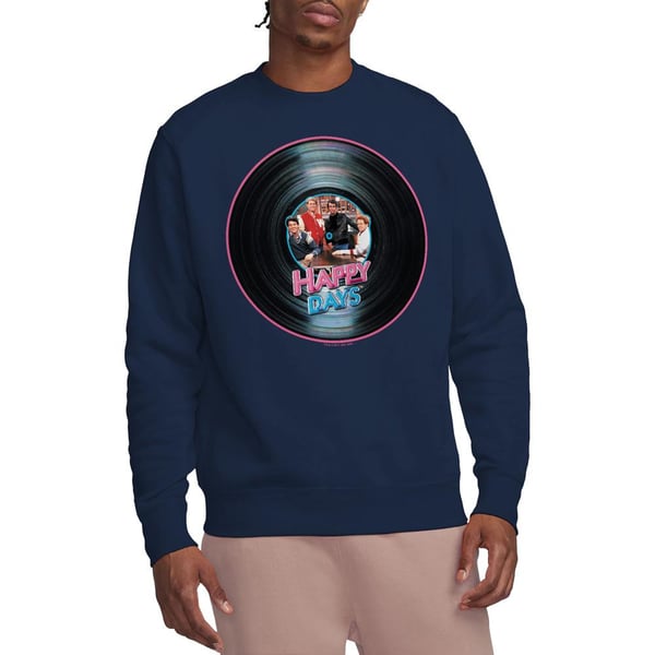 Happy Days Unisex Adult On the Record Sweatshirt