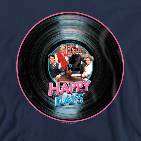 Happy Days Unisex Adult On the Record Sweatshirt