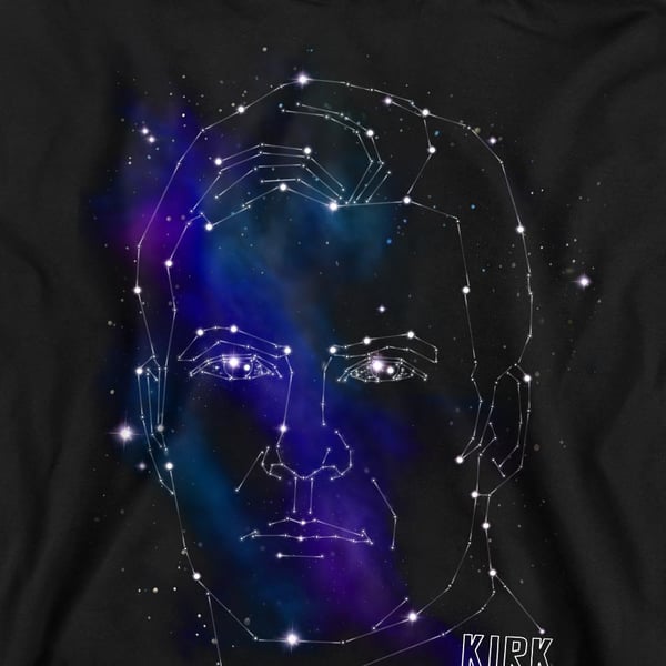 Star Trek Unisex Adult Captain Kirk Constellations Sweatshirt