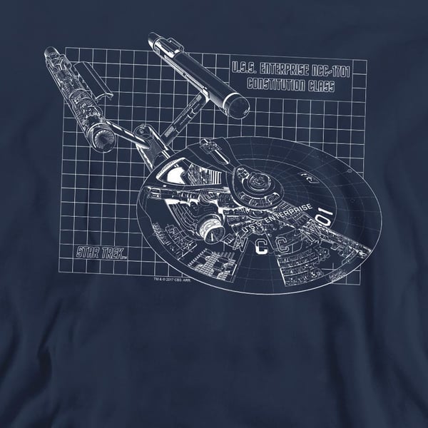 Star Trek Unisex Adult Enterprise Print Sweatshirt