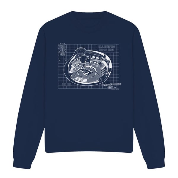 Star Trek Unisex Adult Bridge Print Sweatshirt