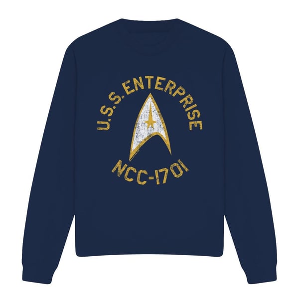 Star Trek Unisex Adult Collegiate Sweatshirt Star Trek Unisex Adult Collegiate Sweatshirt