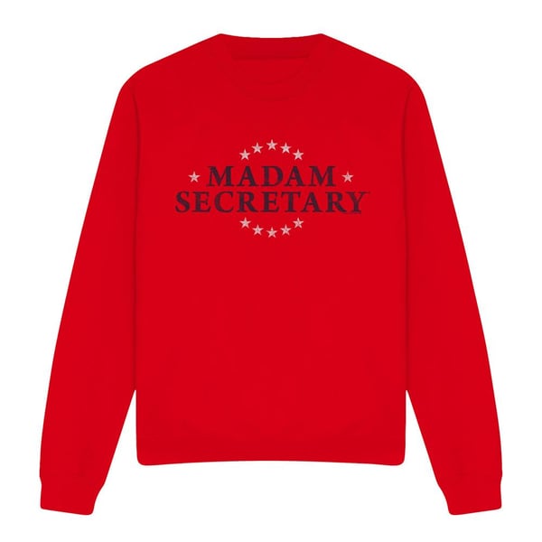 Madam Secretary Unisex Adult Distressed Logo Sweatshirt