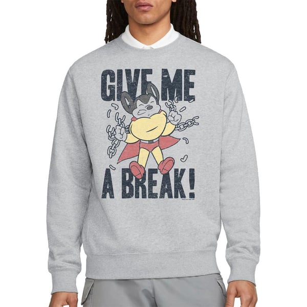 Mighty Mouse Unisex Adult Give Me a Break Sweatshirt