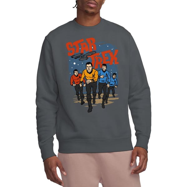 Star Trek Unisex Adult Run Forward Sweatshirt