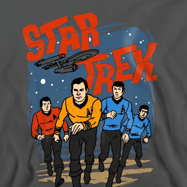 Star Trek Unisex Adult Run Forward Sweatshirt