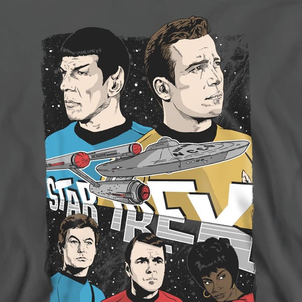 Star Trek Unisex Adult Illustrated Crew Sweatshirt
