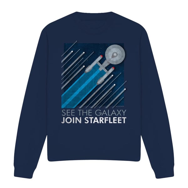 Star Trek Unisex Adult Starfleet Recruitment Poster Sweatshirt
