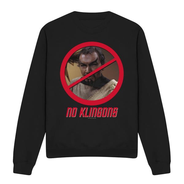 Star Trek Unisex Adult No Klingons Sweatshirt