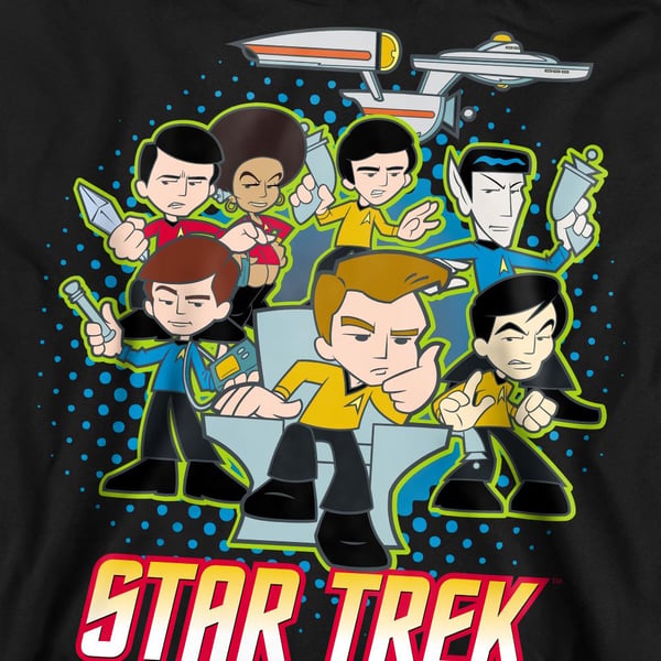 Star Trek Quogs Unisex Adult Collage Sweatshirt
