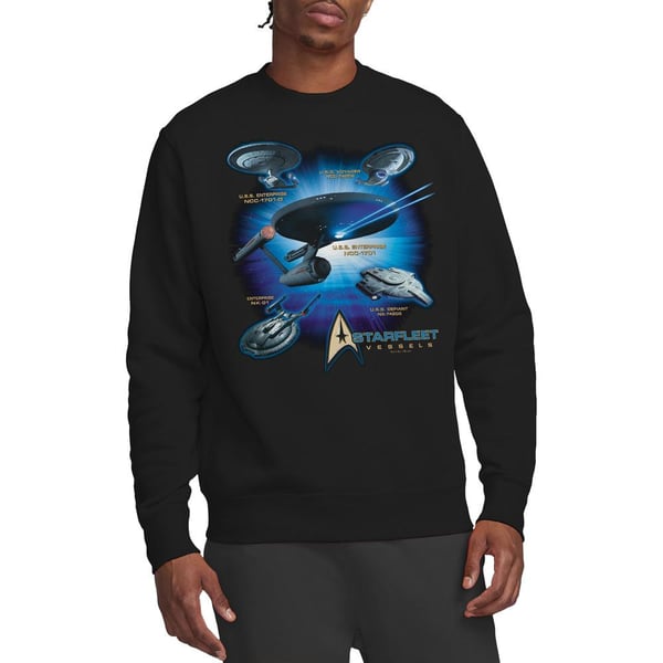 Star Trek Unisex Adult Starfleet Vessels Sweatshirt