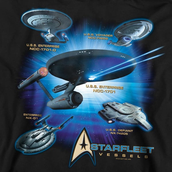 Star Trek Unisex Adult Starfleet Vessels Sweatshirt
