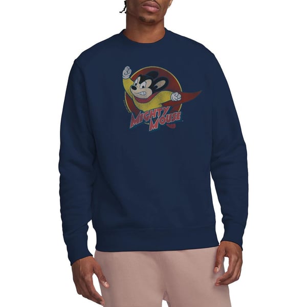 Mighty Mouse Unisex Adult Circle Sweatshirt