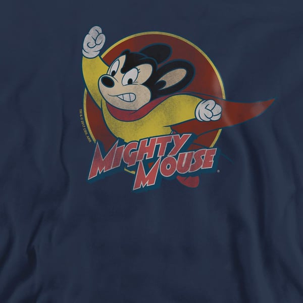Mighty Mouse Unisex Adult Circle Sweatshirt
