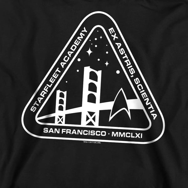 Star Trek Unisex Adult White Academy Logo Sweatshirt