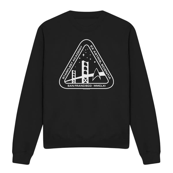 Star Trek Unisex Adult White Academy Logo Sweatshirt