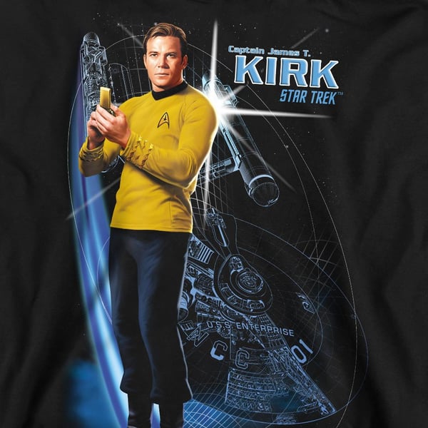 Star Trek Unisex Adult Galactic Captain Kirk Sweatshirt