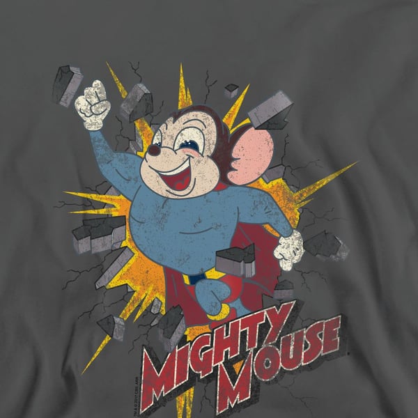 Mighty Mouse Unisex Adult Break Through Sweatshirt