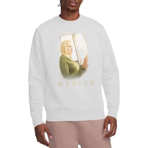 Medium Unisex Adult White Light Sweatshirt