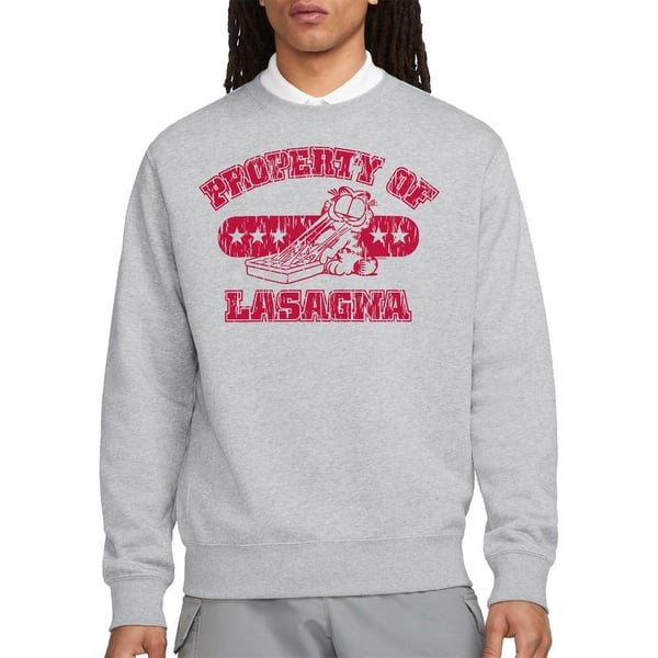 Garfield Unisex Adult Property Of Lasagna Sweatshirt