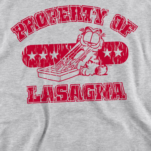 Garfield Unisex Adult Property Of Lasagna Sweatshirt