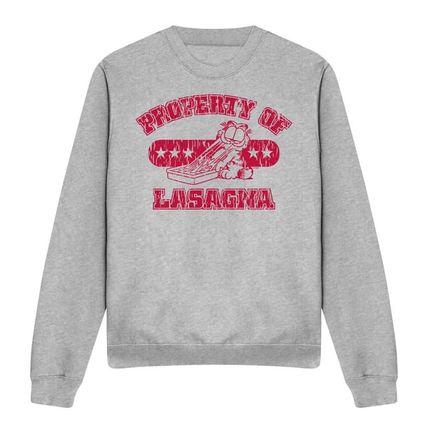 Garfield Unisex Adult Property Of Lasagna Sweatshirt