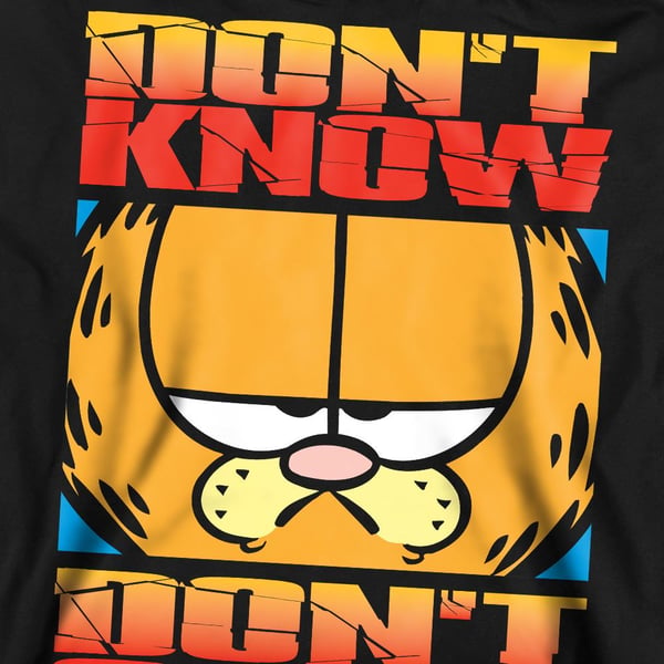 Garfield Unisex Adult Don´t Know Don´t Care Sweatshirt