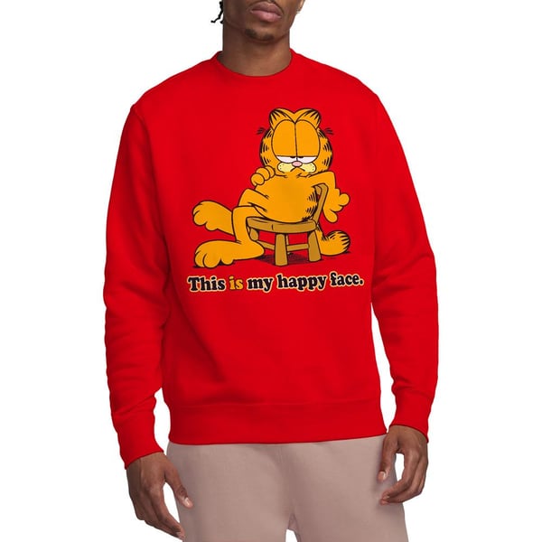 Garfield Unisex Adult Happy Face Sweatshirt