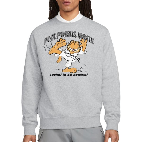 Garfield Unisex Adult Foot Fungus Karate Sweatshirt