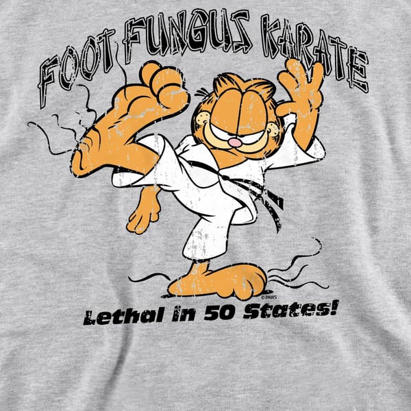 Garfield Unisex Adult Foot Fungus Karate Sweatshirt