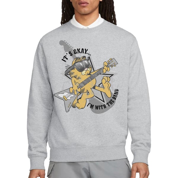 Garfield Unisex Adult I´m with the Band Sweatshirt