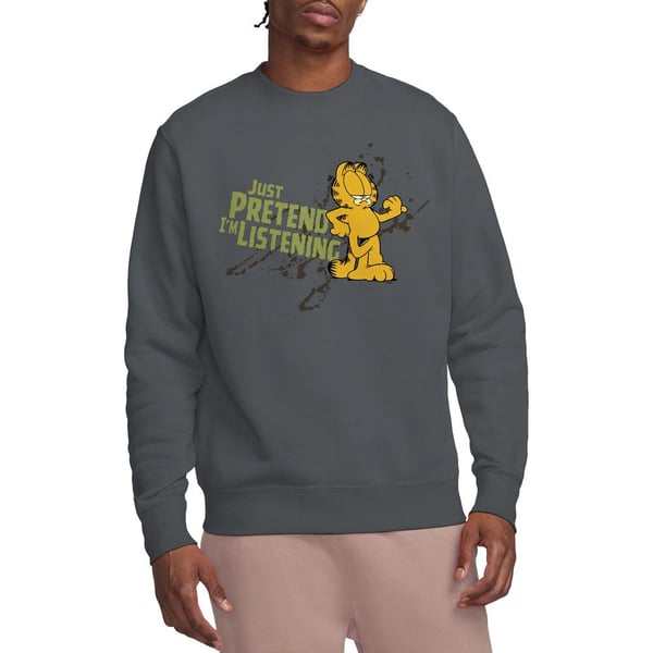 Garfield Unisex Aikuisten Just Pretend I'm Listening -collegepaita