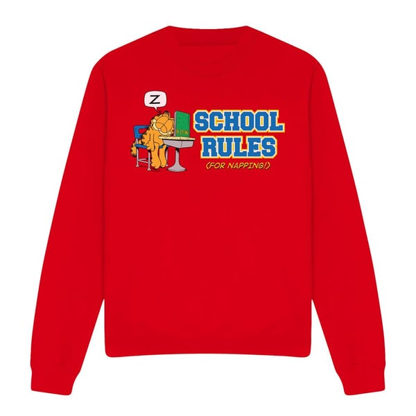 Garfield Unisex Adult School Rules Sweatshirt