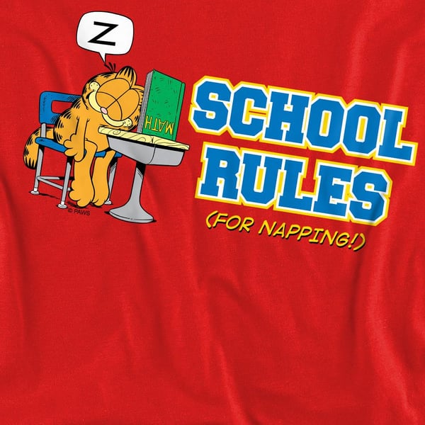 Garfield Unisex Adult School Rules Sweatshirt