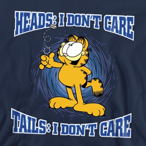 Garfield Unisex Adult Heads Or Tails Sweatshirt