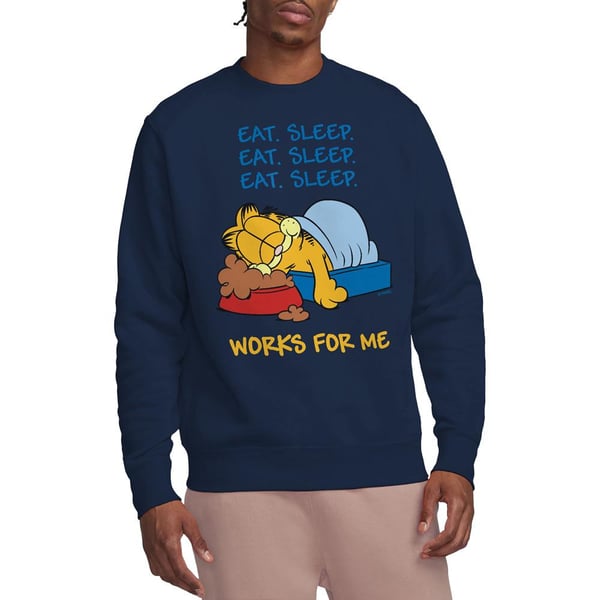 Garfield Unisex Adult Works For Me Sweatshirt