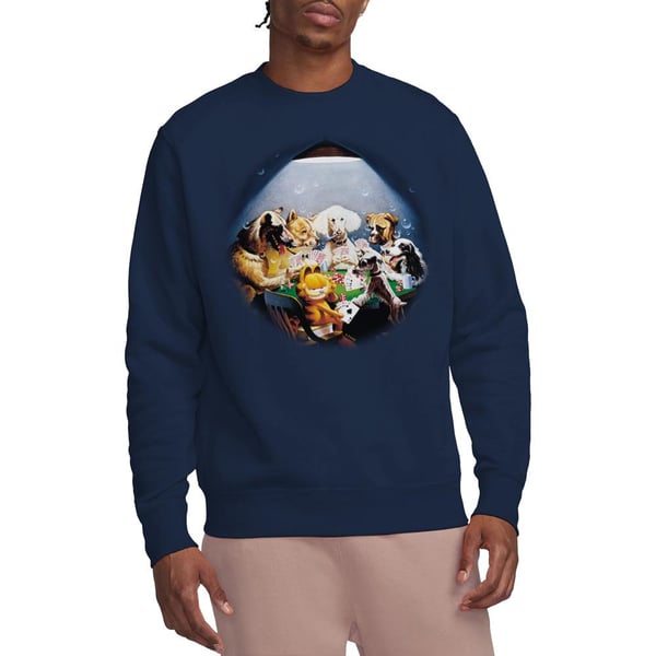 Garfield Unisex Adult Playing With The Big Dogs Sweatshirt