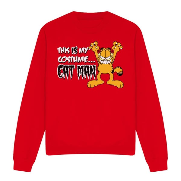 Garfield Unisex Adult Cat Man Sweatshirt