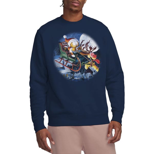 Garfield Unisex Adult Moonlight Ride Sweatshirt