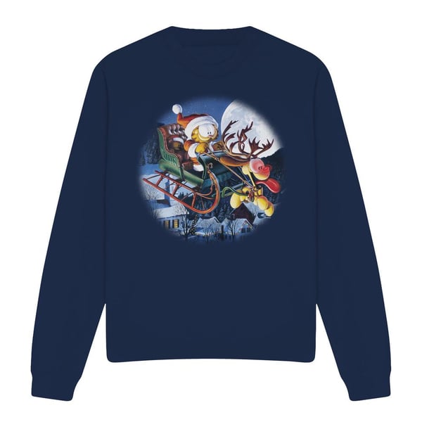 Garfield Unisex Adult Moonlight Ride Sweatshirt