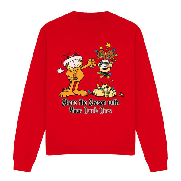 Garfield Unisex Adult Share The Season Sweatshirt