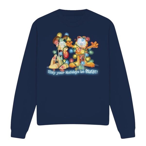 Garfield Unisex Adult Bright Holidays Sweatshirt