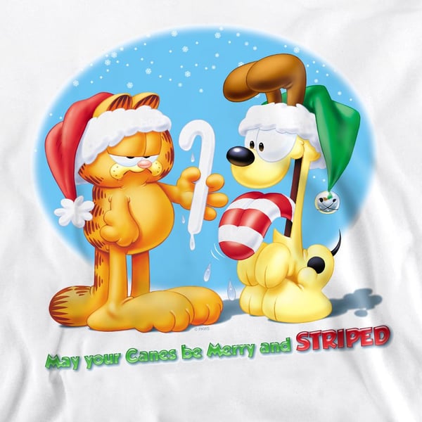 Garfield Unisex Adult Merry And Striped Sweatshirt