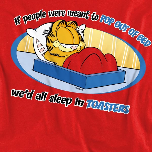 Garfield Unisex Adult Pop Out Of Bed Sweatshirt