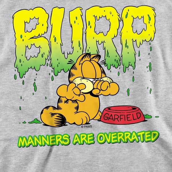 Garfield Unisex Adult Manners Sweatshirt