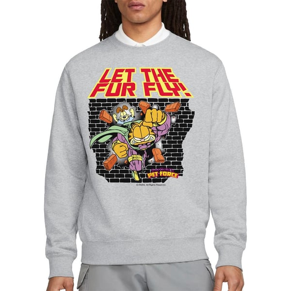 Garfield Unisex Adult Let The Fur Fly Sweatshirt