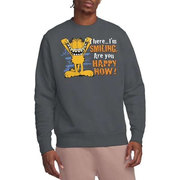 Garfield Unisex Adult Smiling Sweatshirt