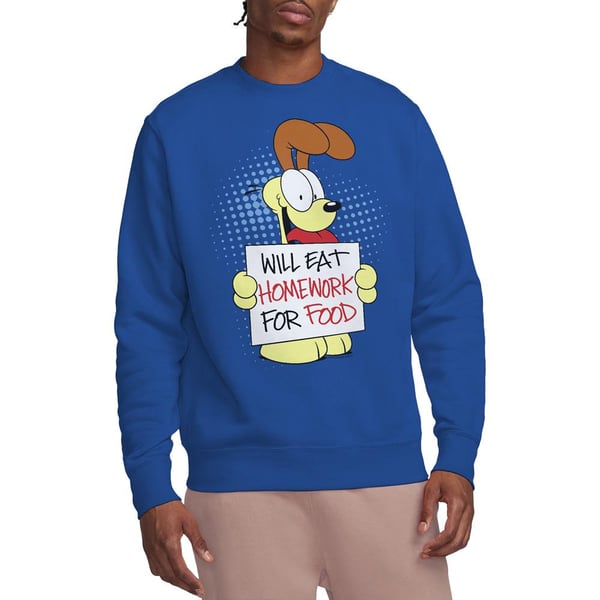 Garfield Unisex Adult Will Eat Homework Sweatshirt