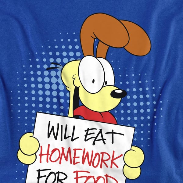 Garfield Unisex Adult Will Eat Homework Sweatshirt