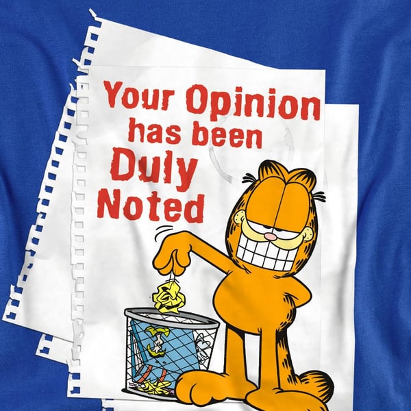 Garfield Unisex Adult Duly Noted Sweatshirt